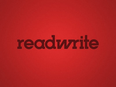 Text logo on red background