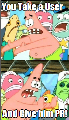 Patrick Star explaining user growth