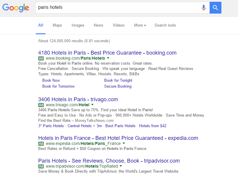 highly commercial” search terms